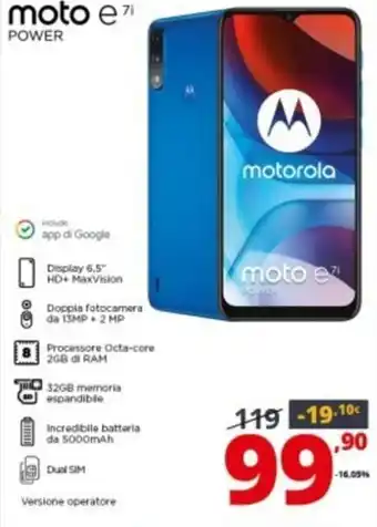 Comet Motorola Moto E7i offerta