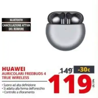 Comet Huawei Auricolari Freebuds 4 True Wireless offerta