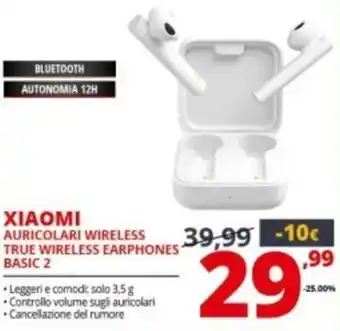 Comet Xiaomi Auricolari Wireless True Wireless Earphones Basic 2 offerta