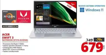 Comet ACER SWIFT 3 Notebook (SF314-43-R2GK) offerta
