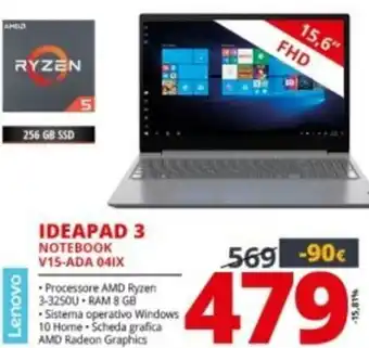 Comet Lenovo Ideapad 3 Notebook V15-ADA 04IX offerta