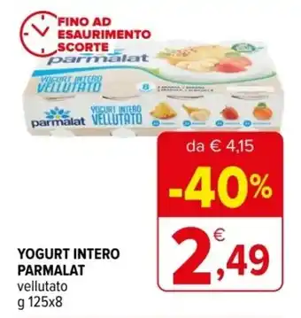 Iperal YOGURT INTERO PARMALAT vellutato g 125x8 offerta