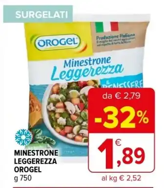 Iperal MINESTRONE LEGGEREZZA OROGEL g 750 offerta