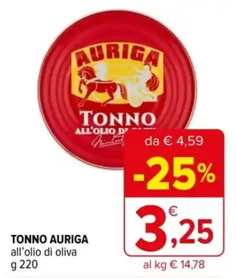 Iperal TONNO AURIGA all'olio di oliva g 220 offerta