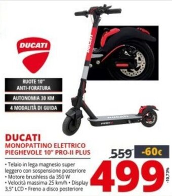 Comet Ducati Monopattino Elettrico Pieghevole 10" Pro-II Plus offerta