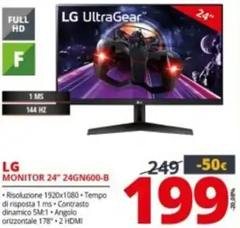 Comet LG Monitor 24" 24GN600-B offerta