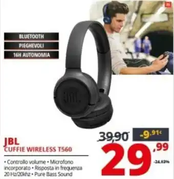 Comet JBL Cuffie Wireless T560 offerta