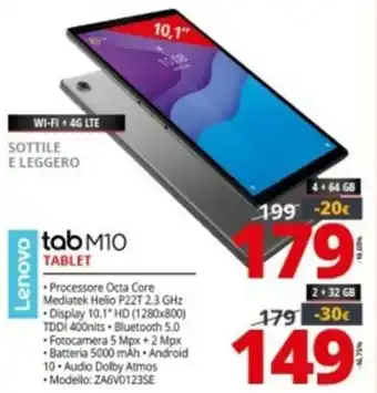 Comet Lenovo Tab M10 2 + 32 GB offerta