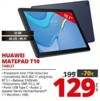 Comet Huawei Matepad T10 Tablet offerta