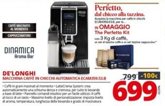 Comet De'Longhi Macchina Caffè in Chicchi Automatica Ecam359.53.B offerta