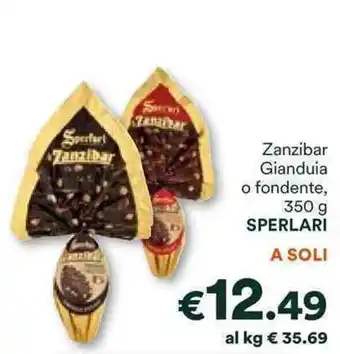 Unes Zanzibar Gianduia o fondente, 350 g SPERLARI offerta