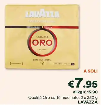 Unes Qualità Oro caffè macinato, 2 x 250 g LAVAZZA offerta