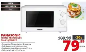Comet Panasonic Forno Microonde NN-K10JWMEPG offerta