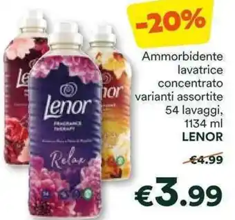 Unes Ammorbidente lavatrice concentrato nor varianti assortite 54 lavaggi, 1134 ml LENOR offerta