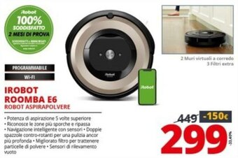Comet Irobot Roomba E6 Robot Aspirapolvere offerta