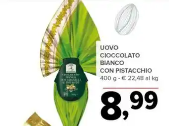 Todis UOVO CIOCCOLATO BIANCO CON PISTACCHIO 400 g offerta