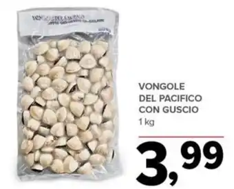 Todis VONGOLE DEL PACIFICO CON GUSCIO 1 kg offerta