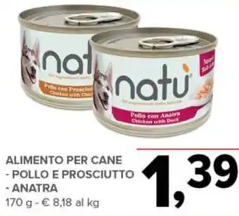 Todis ALIMENTO PER CANE - POLLO E PROSCIUTTO - ANATRA 170 g offerta