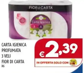 Il Centesimo CARTA IGIENICA PROFUMATA 3 VELI FIOR DI CARTA x6 offerta