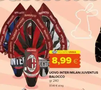 Oasi UOVO INTER/MILAN/JUVENTUS BALOCCO gr 240 offerta