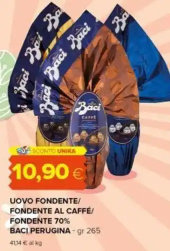 Oasi UOVO FONDENTE/ FONDENTE AL CAFFÉ/ FONDENTE 70% BACI PERUGINA - gr 265 offerta