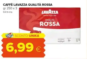 Oasi CAFFÈ LAVAZZA QUALITÀ ROSSA gr 250 x 3 offerta