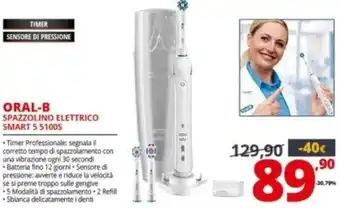 Comet Oral-B Spazzolino Elettrico Smart 5 5100S offerta