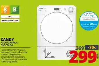 Comet Candy Asciugatrice CSE C8LF-S offerta