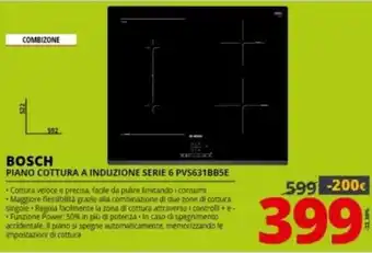 Comet Bosch Piano Cottura A Induzione Serie 6 PVS631BB5E offerta