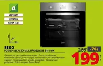 Comet Beko Forno Incasso Multifunzione BIE110X offerta