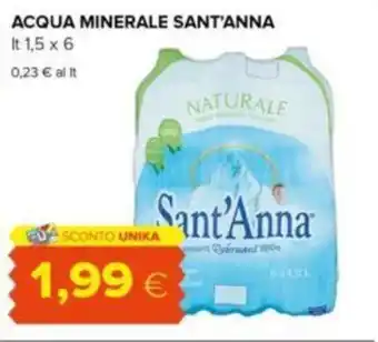 Oasi ACQUA MINERALE SANT'ANNA lt 1,5 x 6 offerta