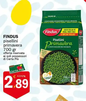 Crai FINDUS pisellini primavera 700 gr offerta