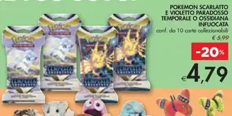 Bennet POKEMON SCARLATTO E VIOLETTO PARADOSSO TEMPORALE O OSSIDIANA INFUOCATA offerta