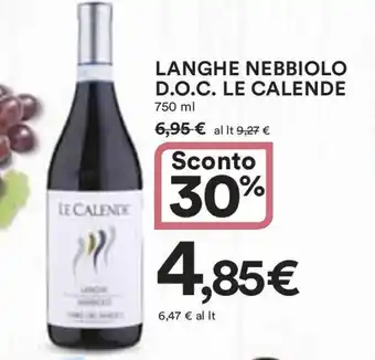 Ipercoop LANGHE NEBBIOLO D.O.C. LE CALENDE offerta