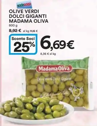 Ipercoop OLIVE VERDI DOLCI GIGANTI MADAMA OLIVA offerta