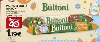 PASTA SFOGLIA BUITONI rettangolare o con farina integrale, 230 g