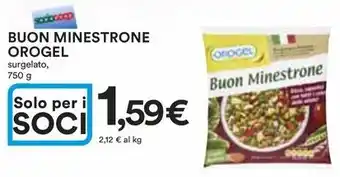 Ipercoop BUON MINESTRONE OROGEL surgelato, 750 g offerta