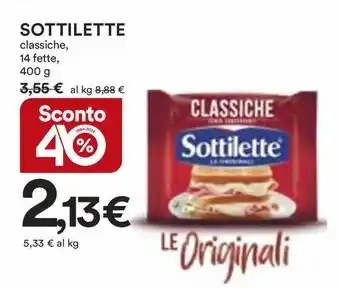 Ipercoop SOTTILETTE classiche, 14 fette, 400 g offerta