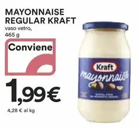 Ipercoop MAYONNAISE REGULAR KRAFT vaso vetro, 465 g offerta