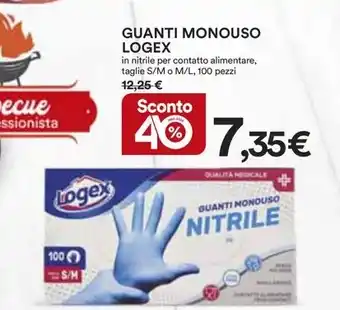 Ipercoop GUANTI MONOUSO LOGEX offerta