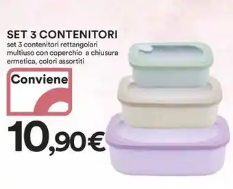 Ipercoop SET 3 CONTENITORI offerta