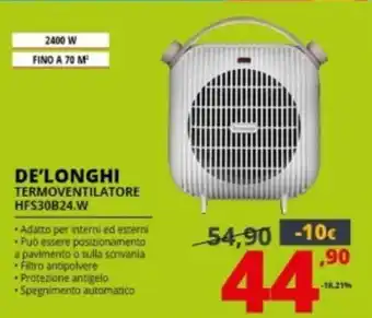 Comet De'Longhi Termoventilatore HFS30B24.W offerta