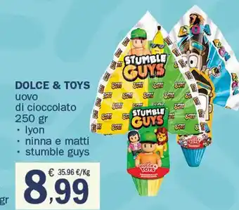 Crai DOLCE & TOYS uovo di cioccolato 250 gr offerta