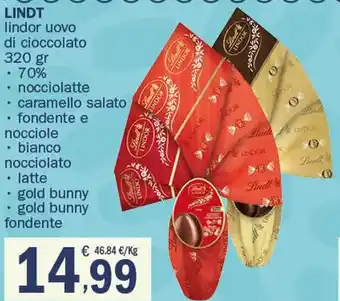 Crai LINDT lindor uovo di cioccolato 320 gr offerta