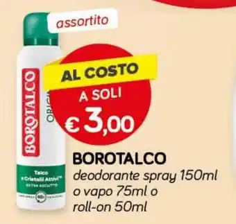 Il Tulipano BOROTALCO deodorante spray 150ml o vapo 75ml o roll-on 50ml offerta