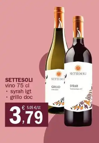 Crai SETTESOLI vino 75 cl offerta