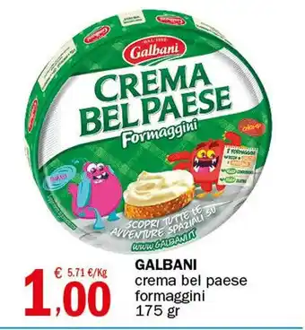 Crai GALBANI crema bel paese formaggini 175 gr offerta