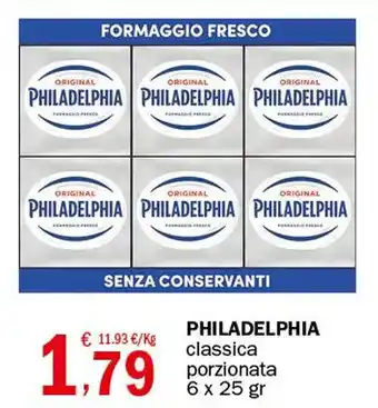 Crai PHILADELPHIA classica porzionata 6 x 25 gr offerta