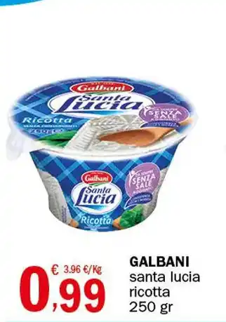 Crai GALBANI santa lucia ricotta 250 gr offerta