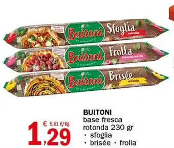 Crai BUITONI base fresca rotonda 230 gr offerta